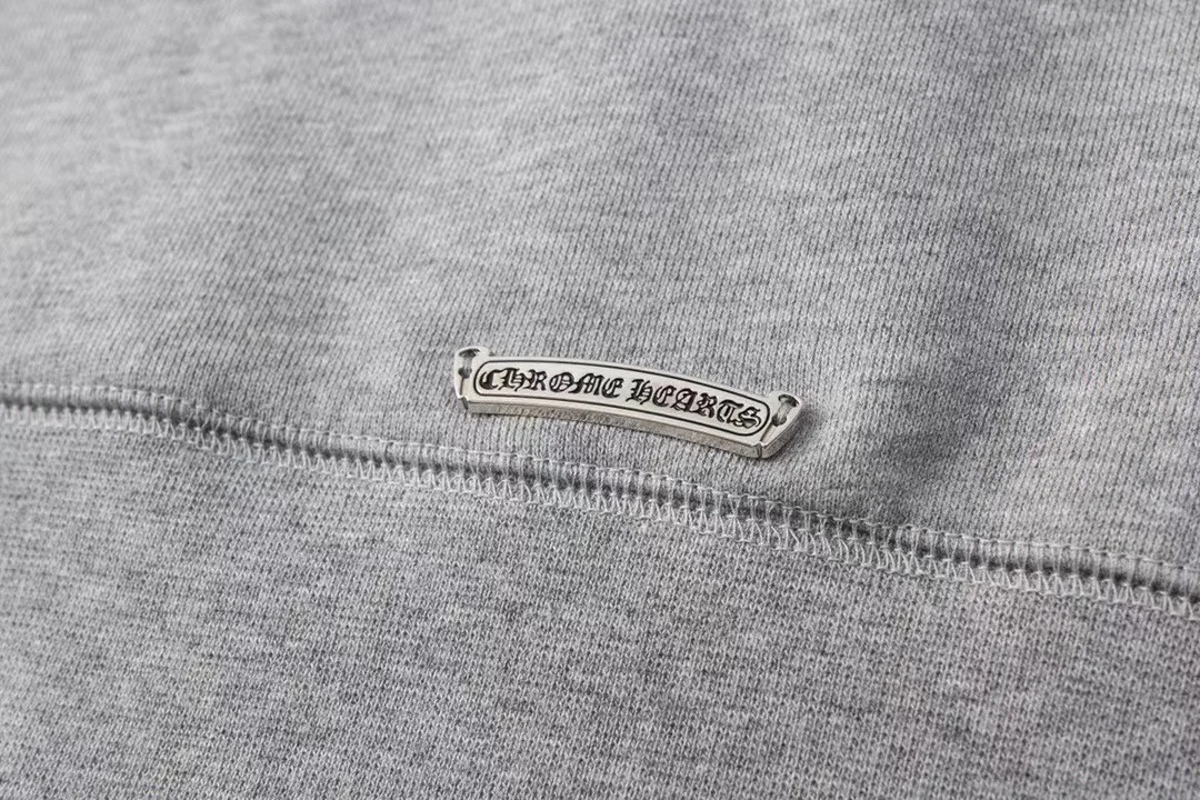 高版本Chrome Hearts 克罗心 皮标十字开衫连帽外套