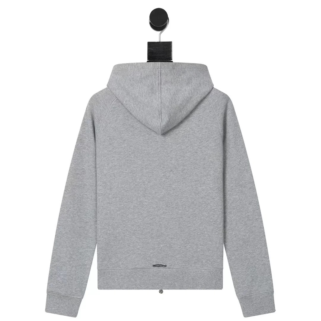 高版本Chrome Hearts 克罗心 皮标十字开衫连帽外套