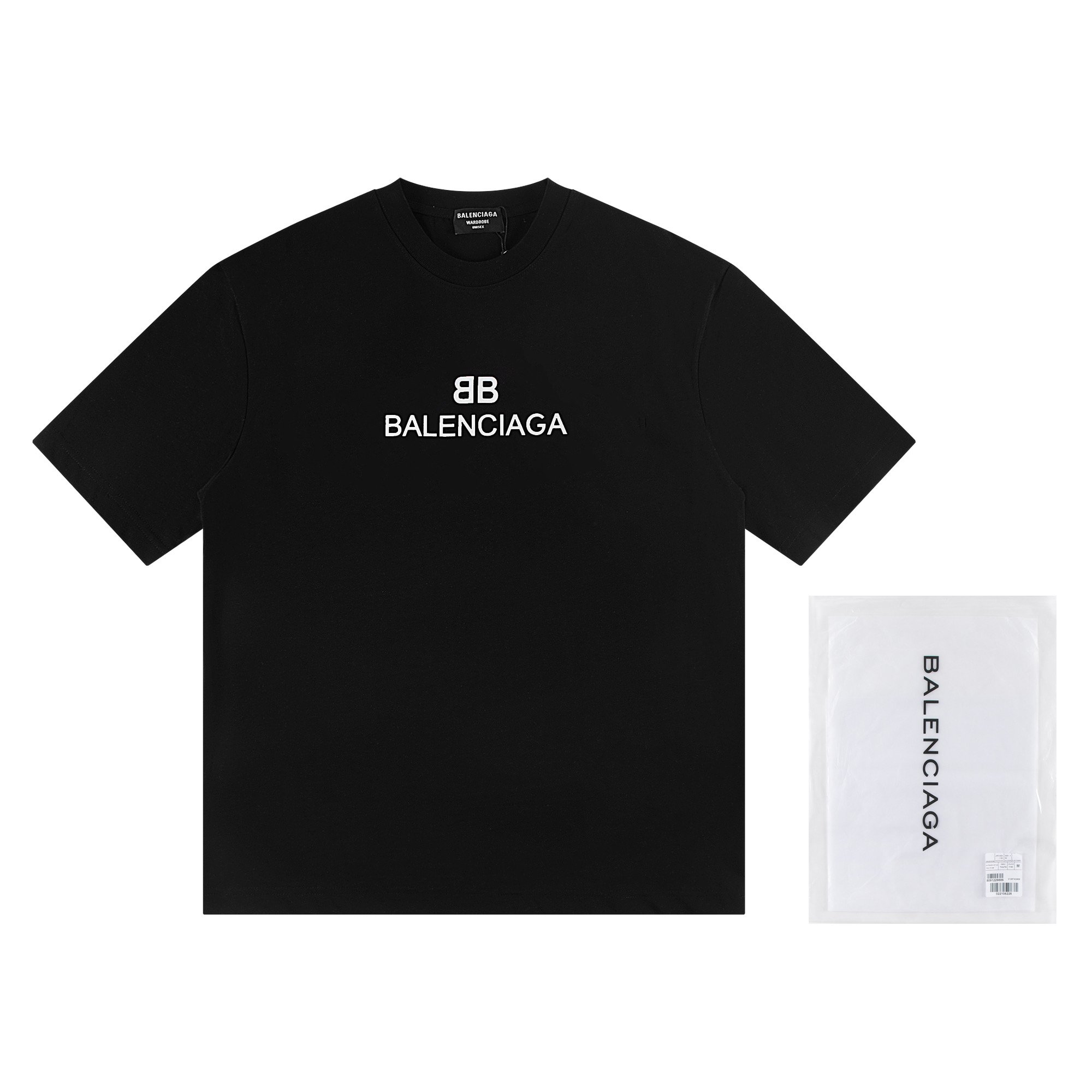 高版本BALENCIAGA/巴黎世家 喷墨字母印花短袖T恤