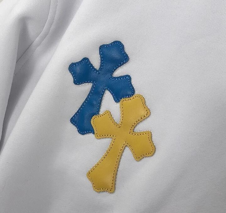 高版本Chrome hearts克罗心 满印手绘涂鸦字母十字连帽卫衣