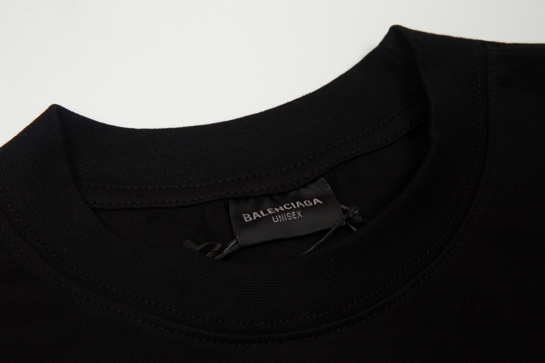 高版本BALENCIAGA/巴黎世家 新款胶条可乐印花短袖T恤