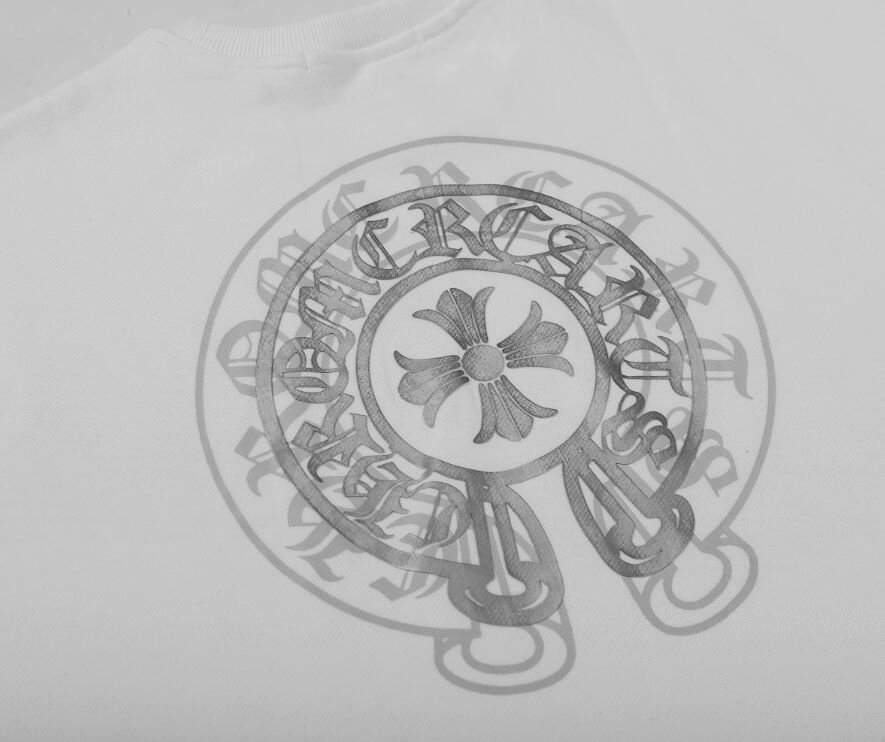 高版本Chrome hearts克罗心 重叠马蹄压胶印花卫衣