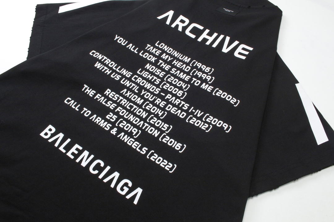 高版本BALENCIAGA/巴黎世家 x Archive合作款短袖T恤