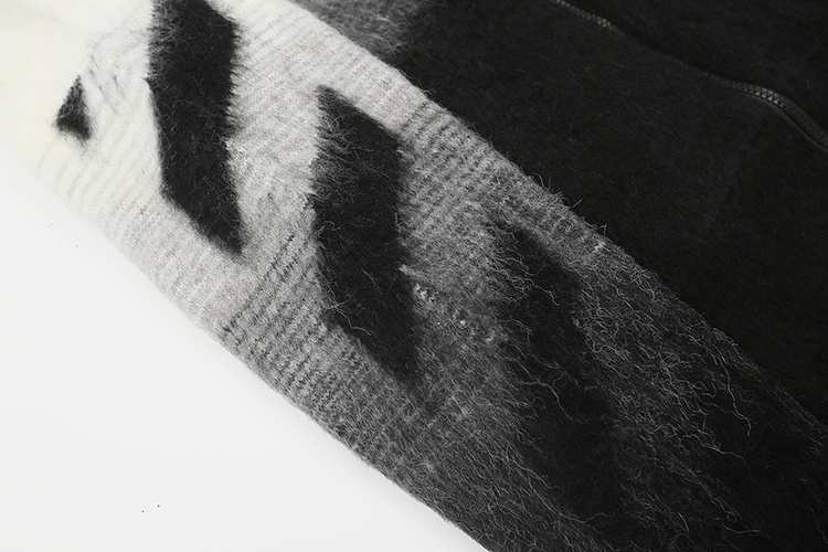 高版本OFF-WHITE 渐变箭头针织开衫毛衣外套