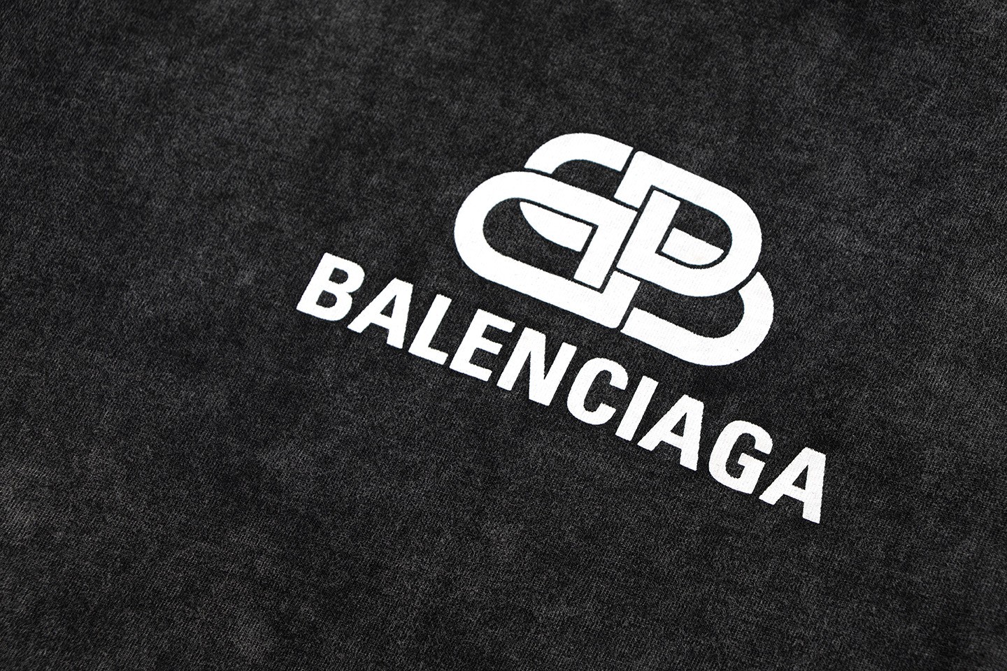 高版本BALENCIGA巴黎世家 锁扣印花水洗做旧短袖