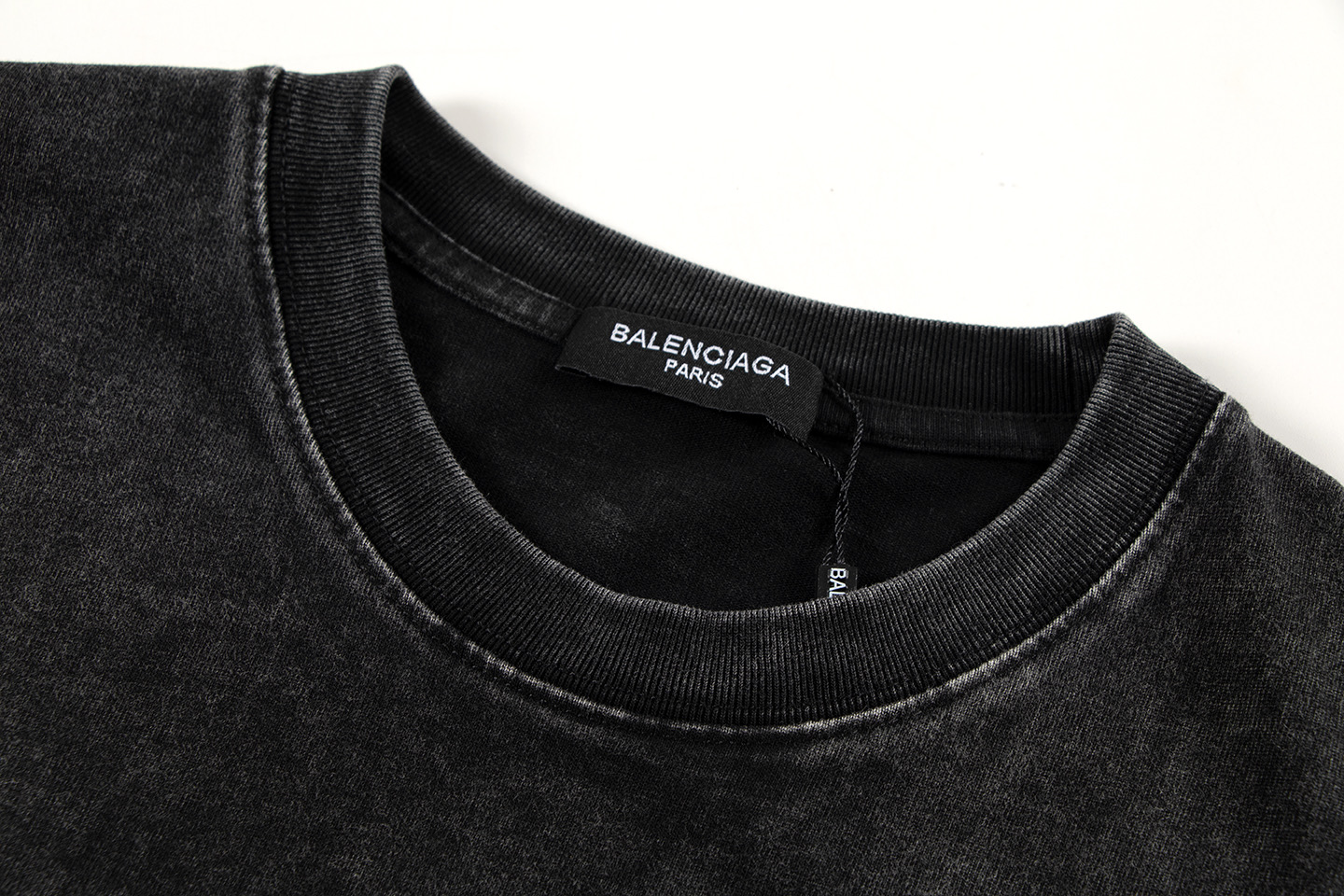 高版本BALENCIGA巴黎世家 锁扣印花水洗做旧短袖
