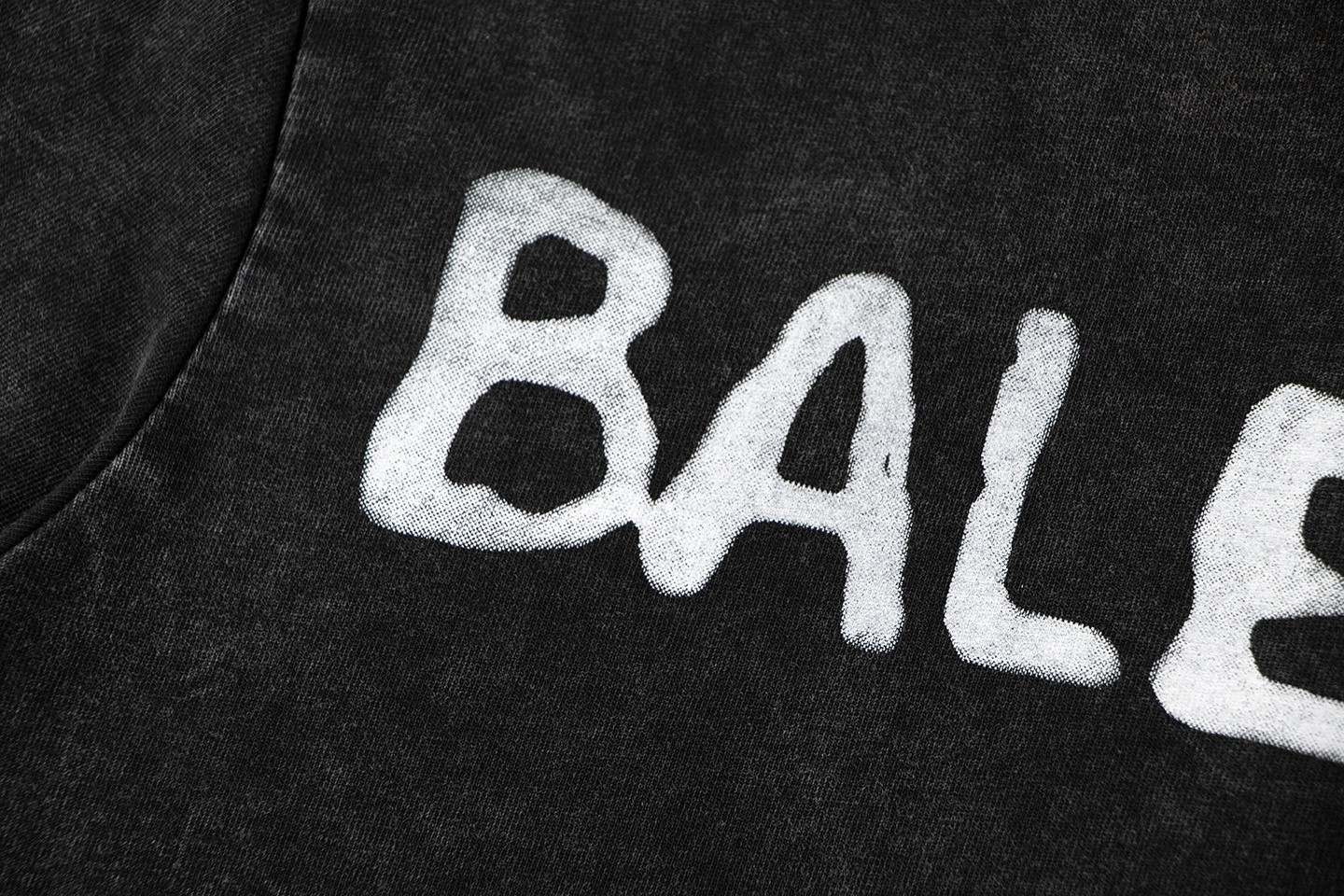 高版本BALENCIGA巴黎世家 字母印花水洗做旧短袖