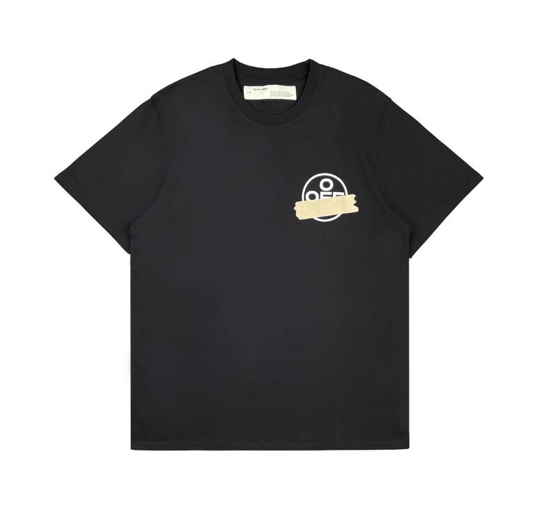 高版本OFF-WHITE 20SS黄色胶带箭头款短袖T恤
