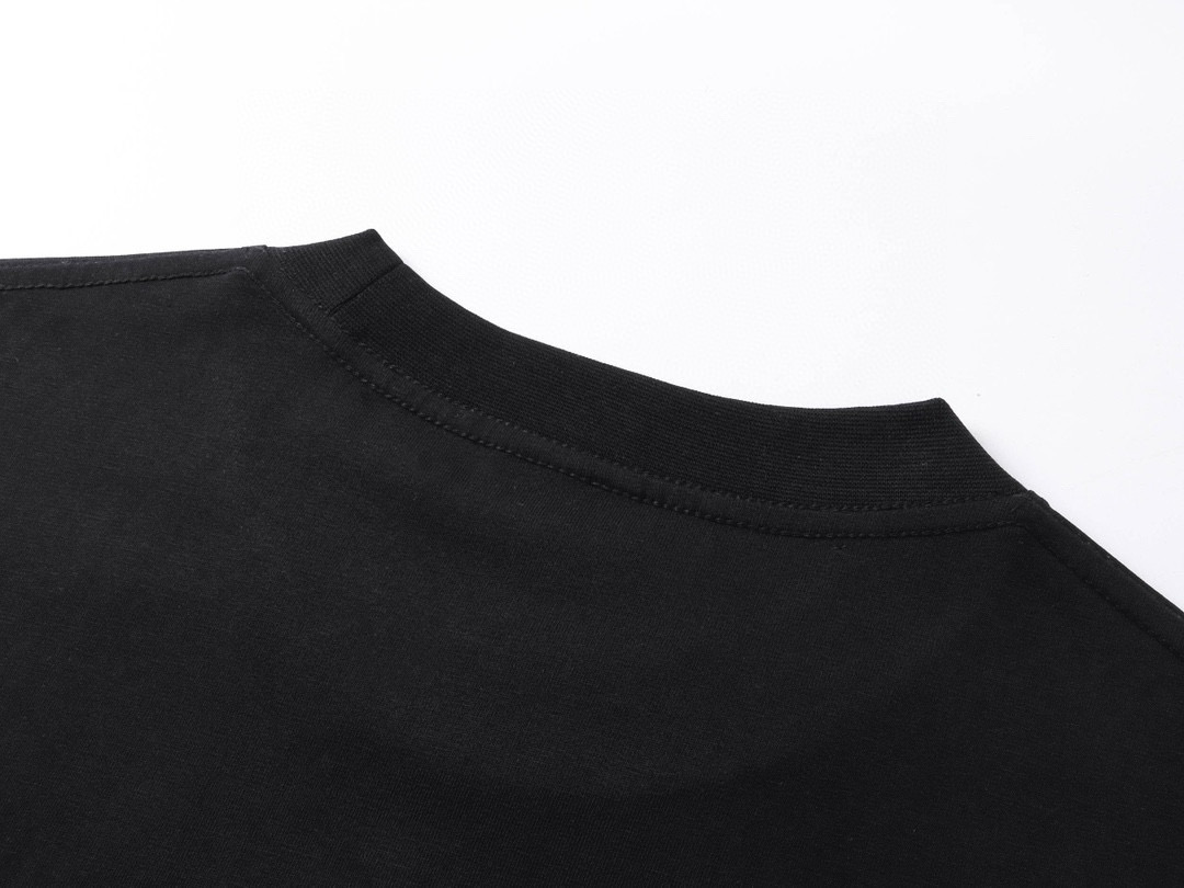 高版本BALENCIAGA/巴黎世家 刺绣字母小标短袖T恤 胸前手臂均刺绣