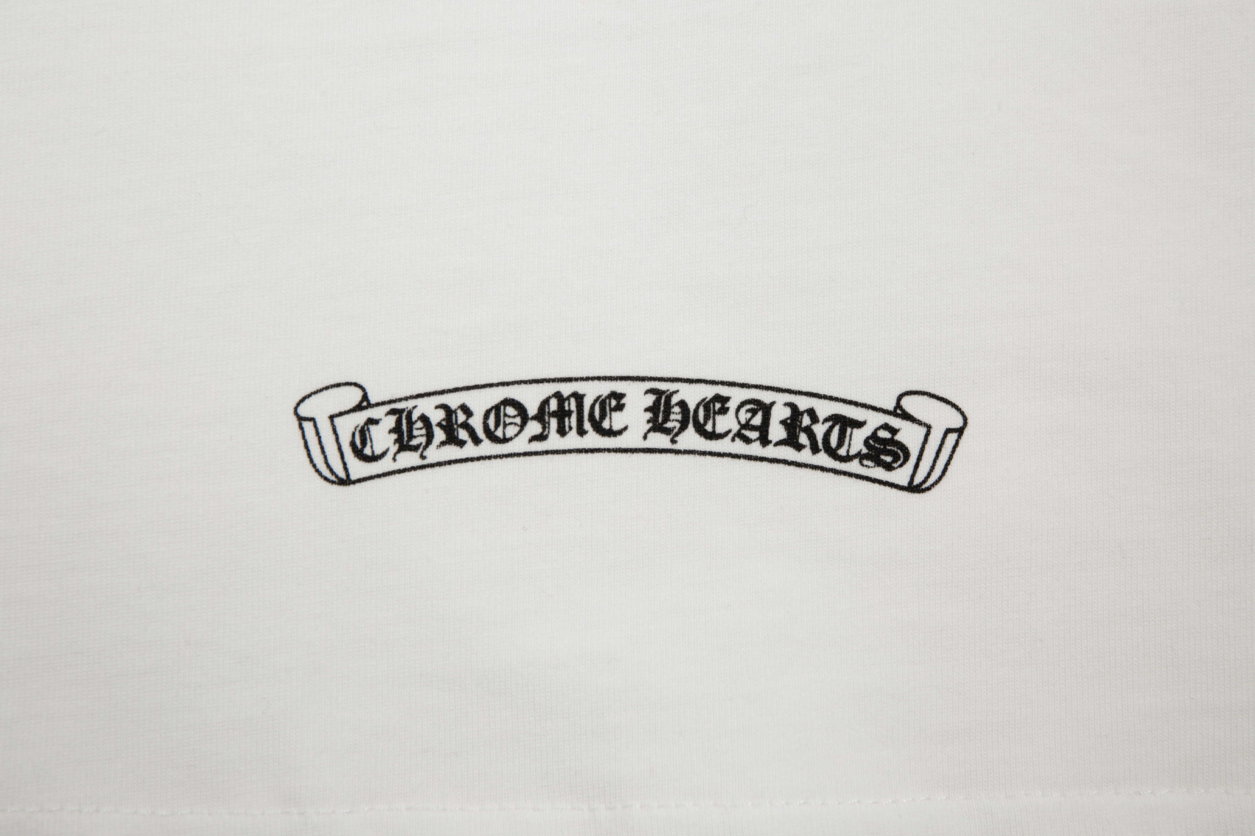 高版本Chrome Hearts 克罗心多彩重叠十字印花短袖