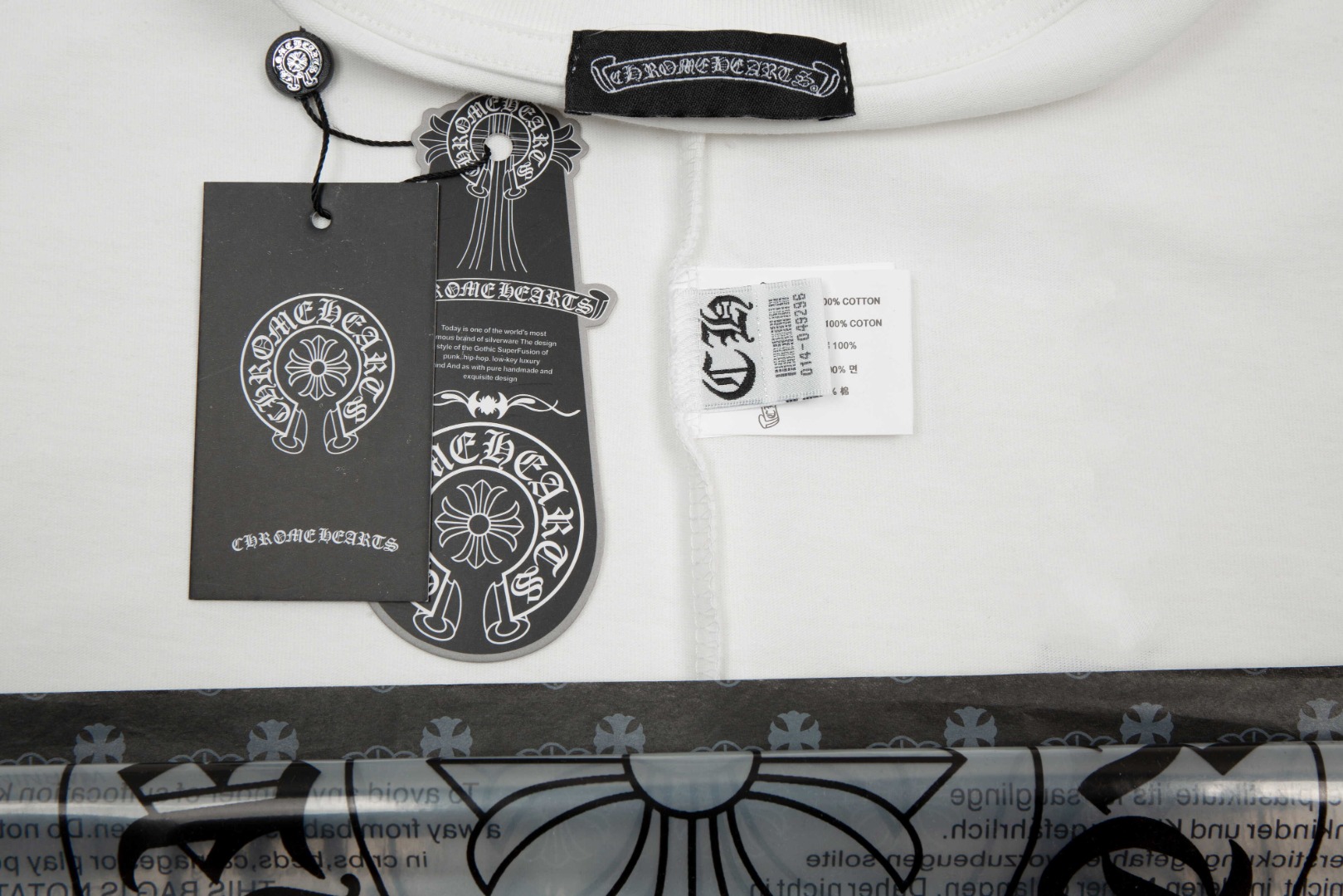 高版本Chrome Hearts 克罗心多彩重叠十字印花短袖