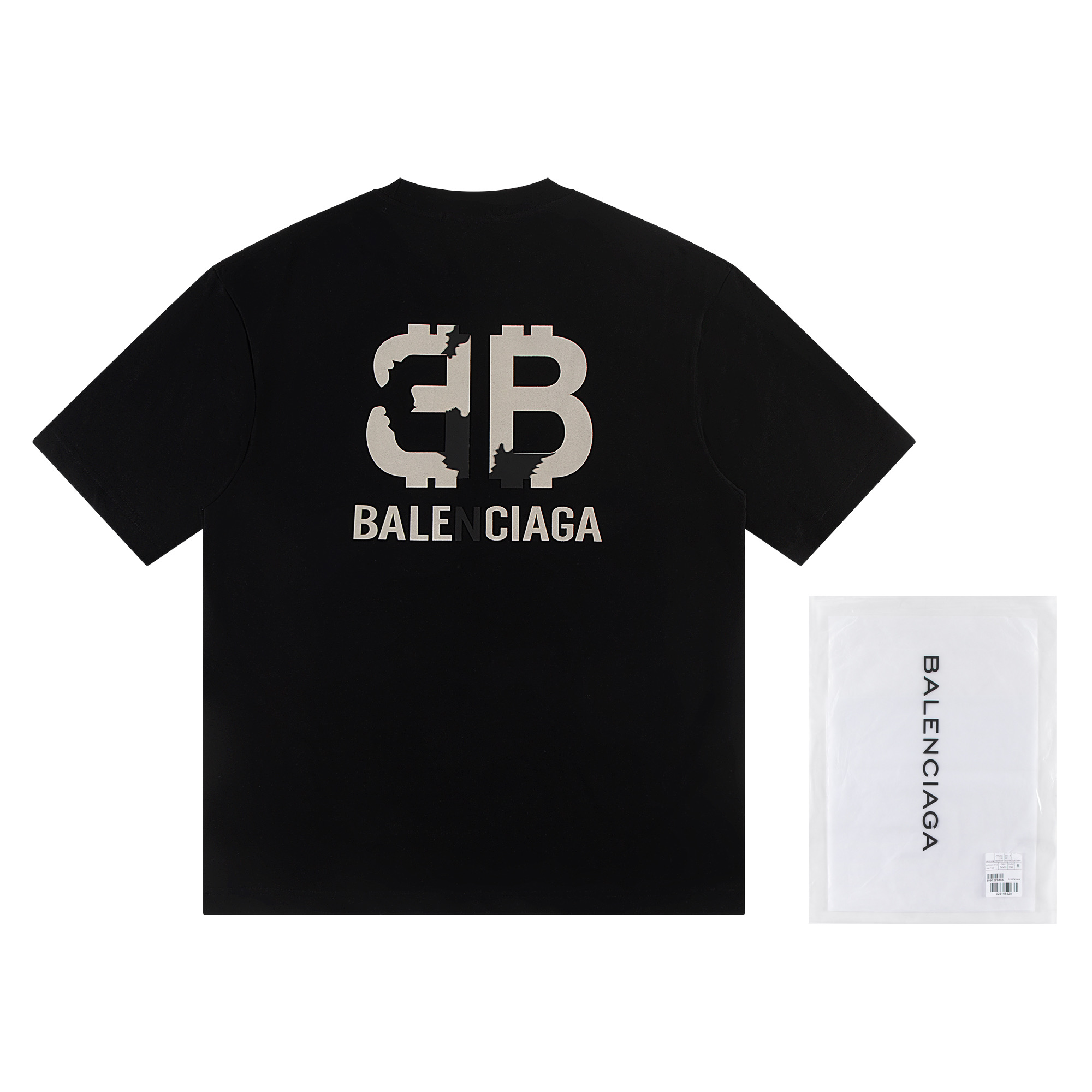 高版本BALENCIGA巴黎世家 植绒字母印花短袖