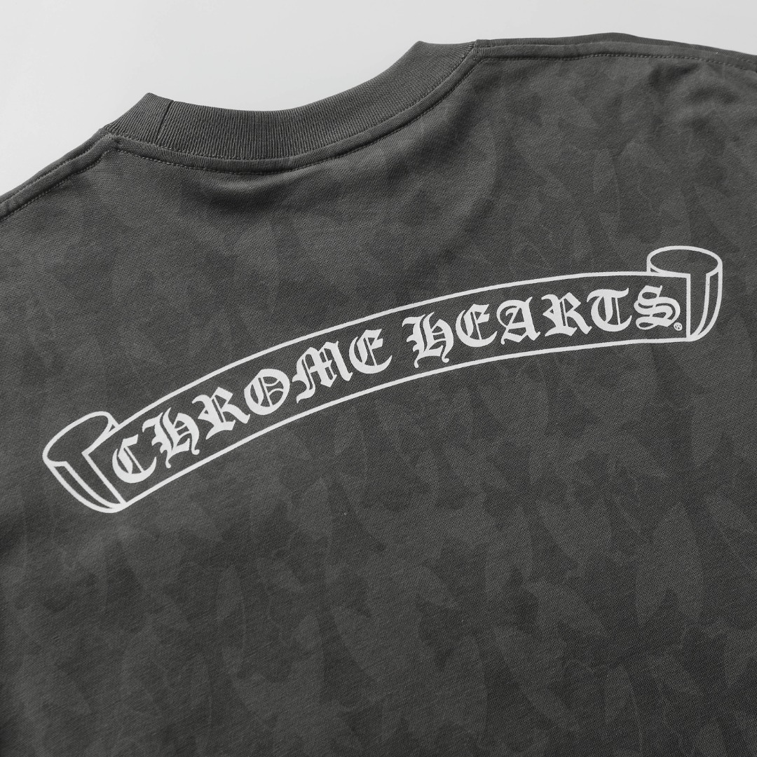 高版本Chrome Hearts克罗心 暗纹满印十字短袖
