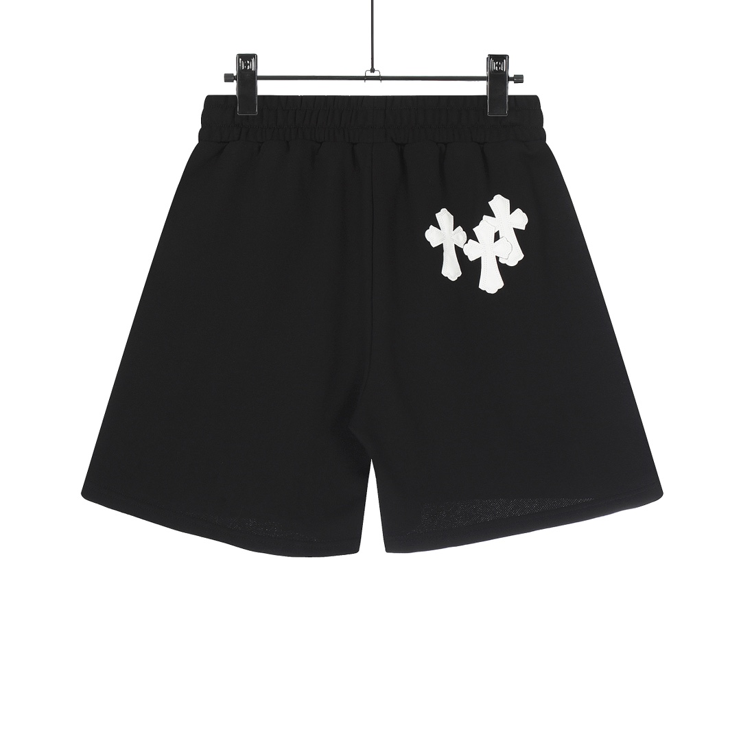 高版本Chrome Hearts 克罗心皮标十字短裤