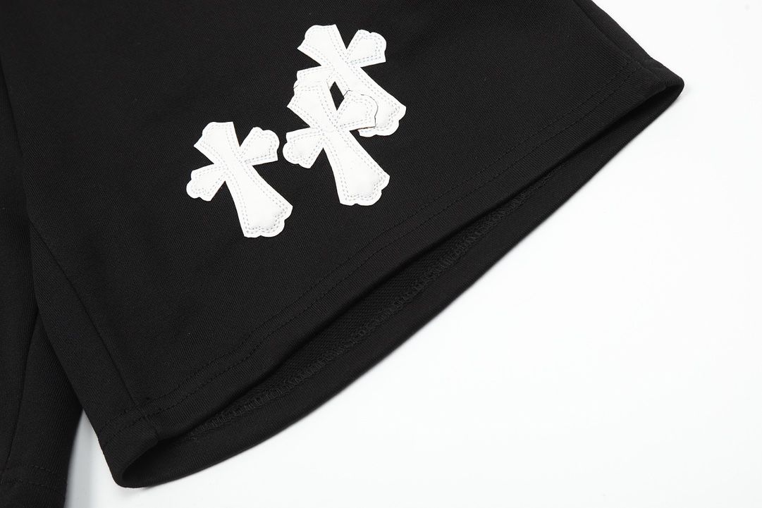 高版本Chrome Hearts 克罗心皮标十字短裤