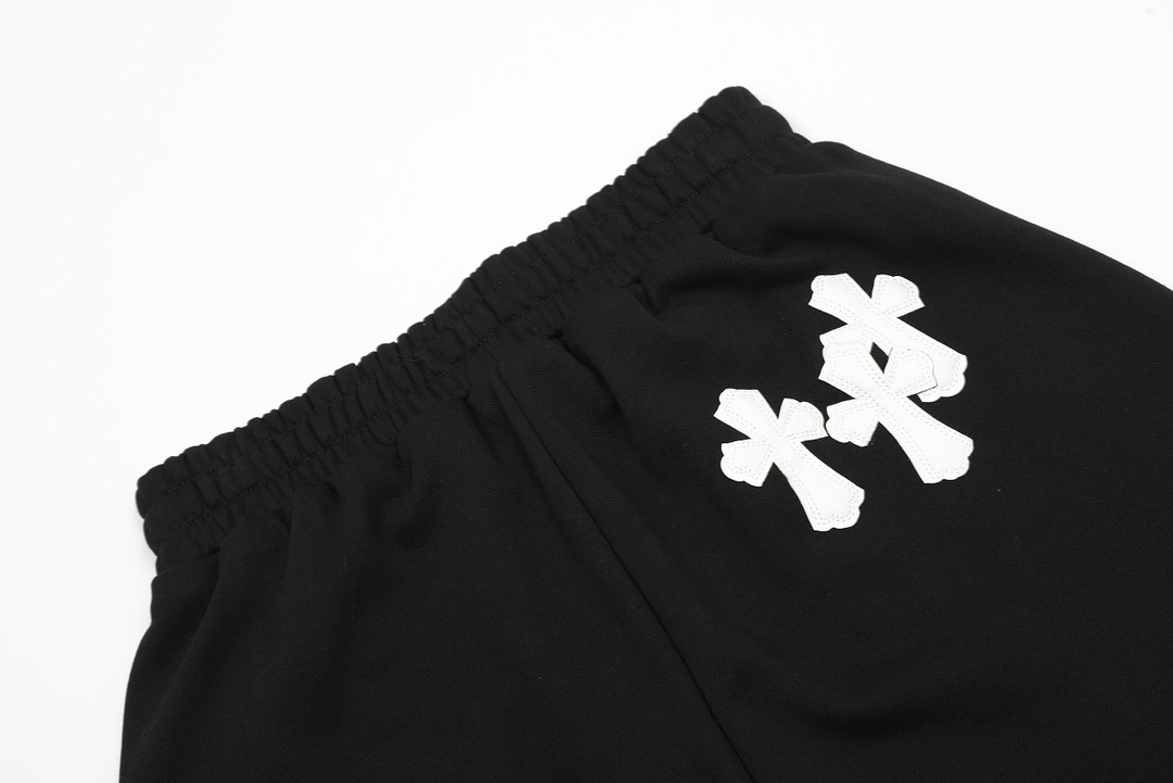高版本Chrome Hearts 克罗心皮标十字短裤