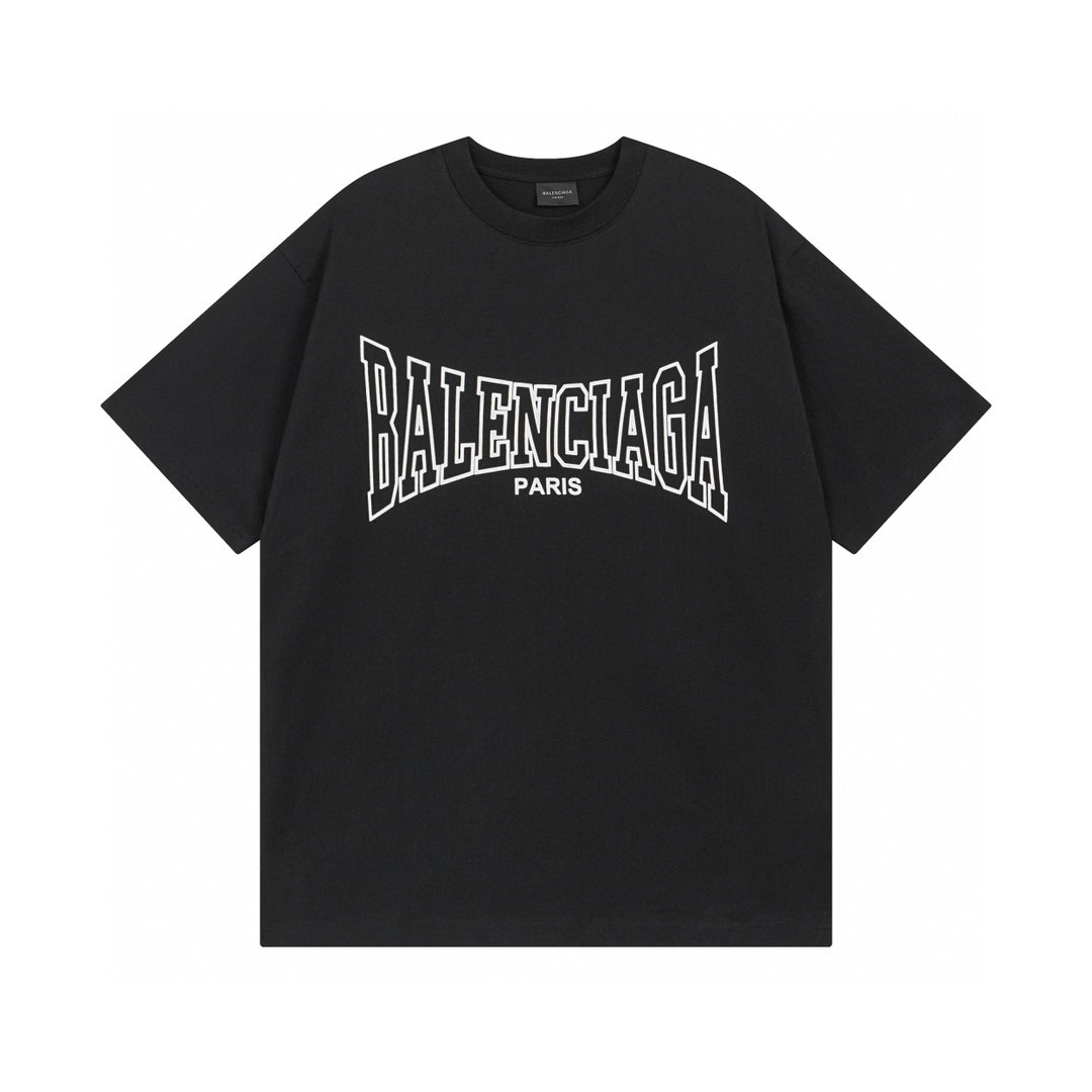 高版本BALENCIAGA/巴黎世家 25ss字母印花短袖T恤