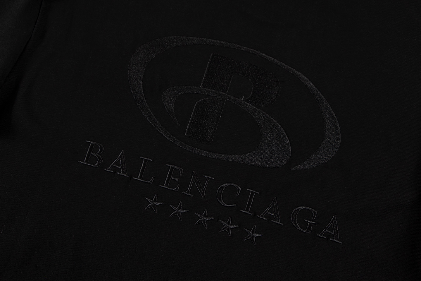 高版本BALENCIAGA/巴黎世家 重工刺绣字母短袖T恤 前后刺绣
