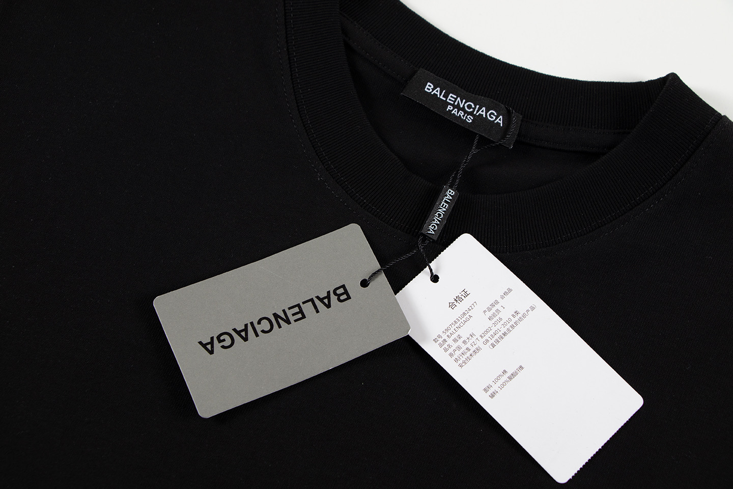 高版本BALENCIAGA/巴黎世家 重工刺绣字母短袖T恤 前后刺绣