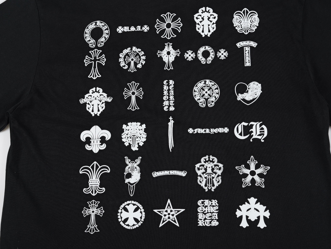 高版本Chrome Hearts 克罗心 经典元素logo印花短袖