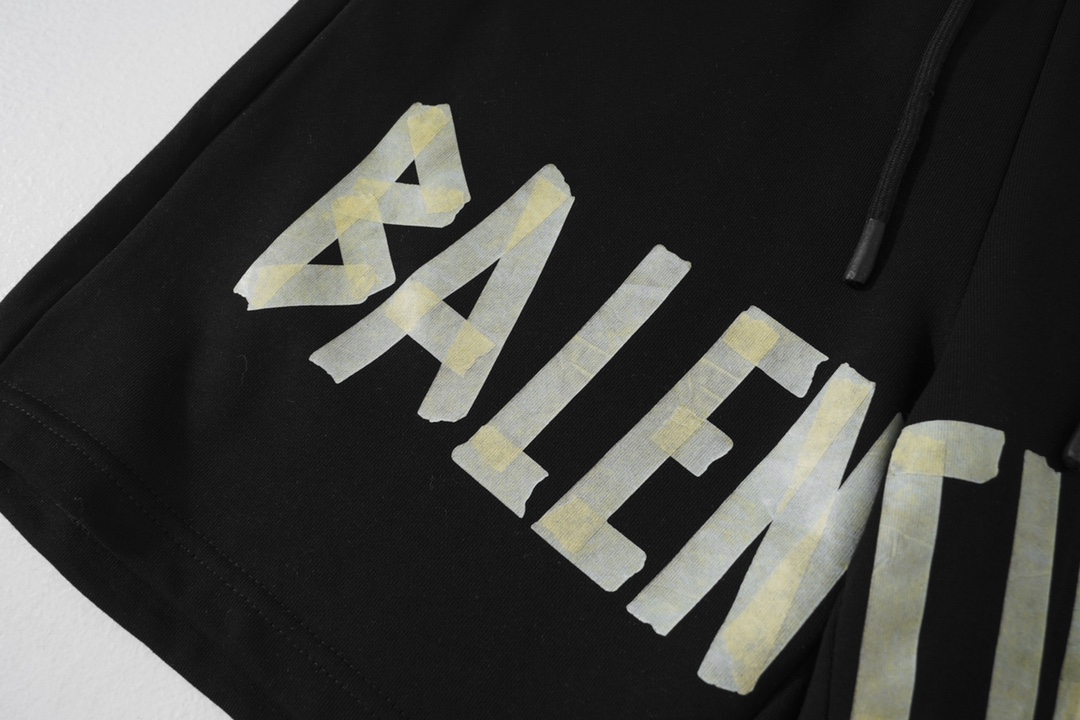 高版本BALENCIGA巴黎世家 胶带字母印花短裤
