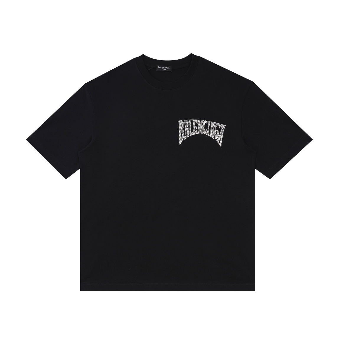 高版本BALENCIAGA/巴黎世家 烫钻字母印花短袖T恤