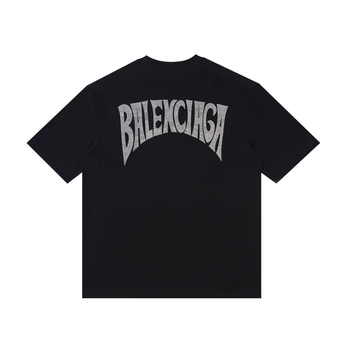 高版本BALENCIAGA/巴黎世家 烫钻字母印花短袖T恤