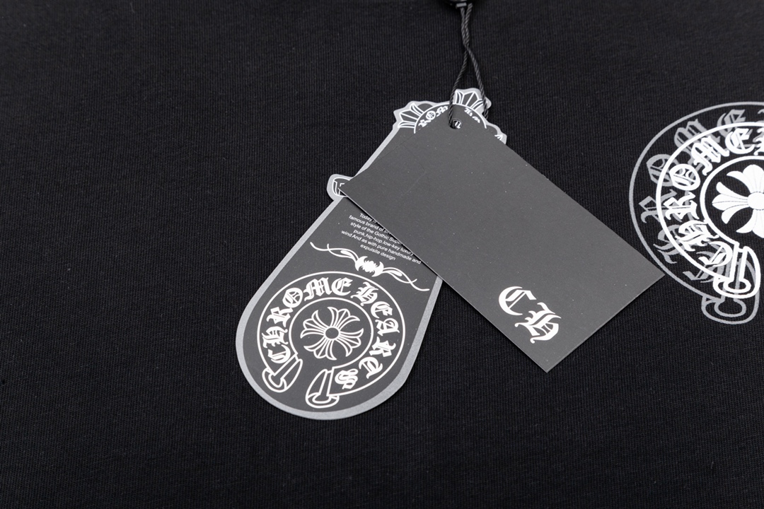 高版本Chrome Hearts 克罗心重影马蹄印花短袖