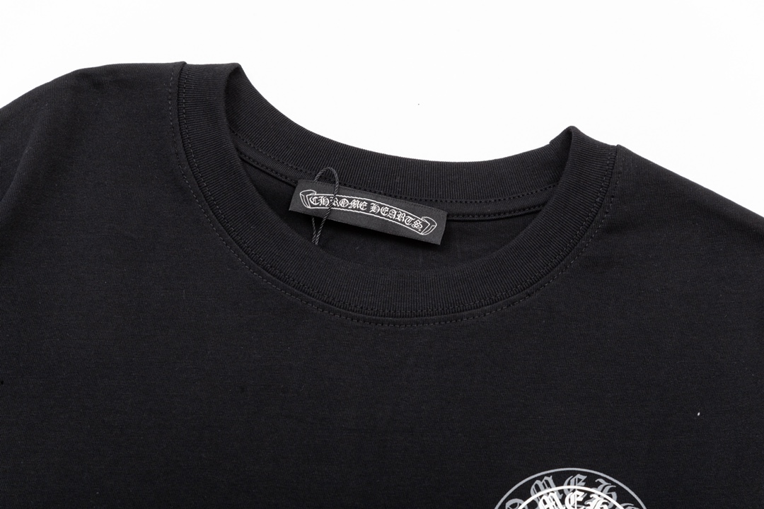 高版本Chrome Hearts 克罗心重影马蹄印花短袖