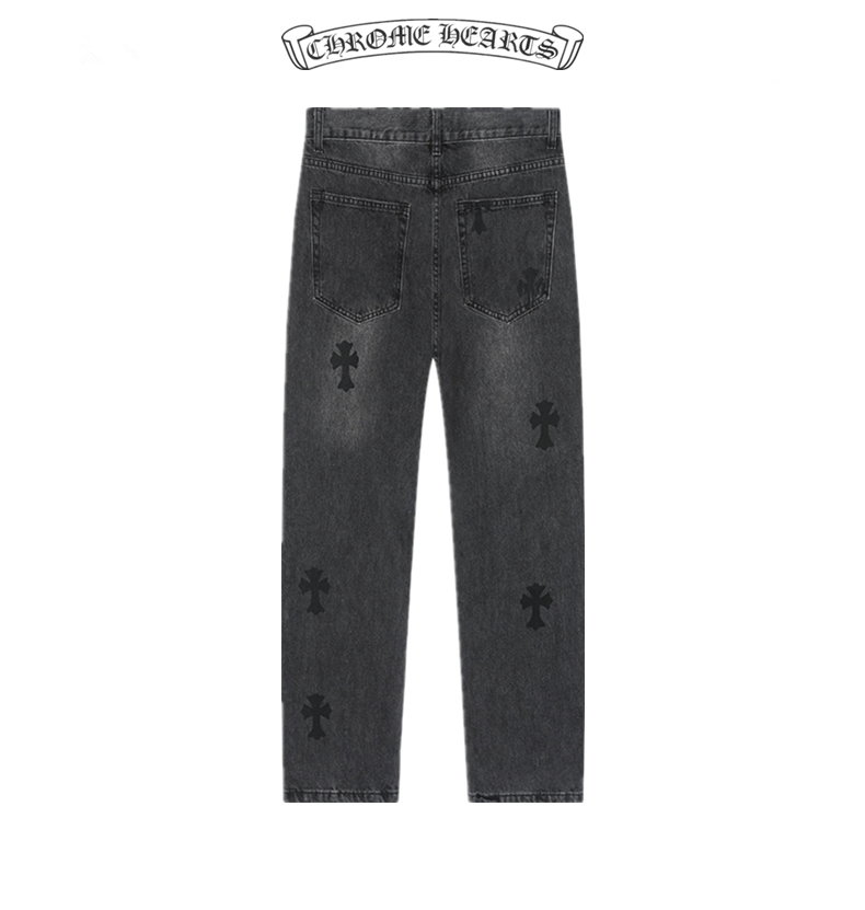 高版本Chrome Hearts 克罗心 十字水洗牛仔裤