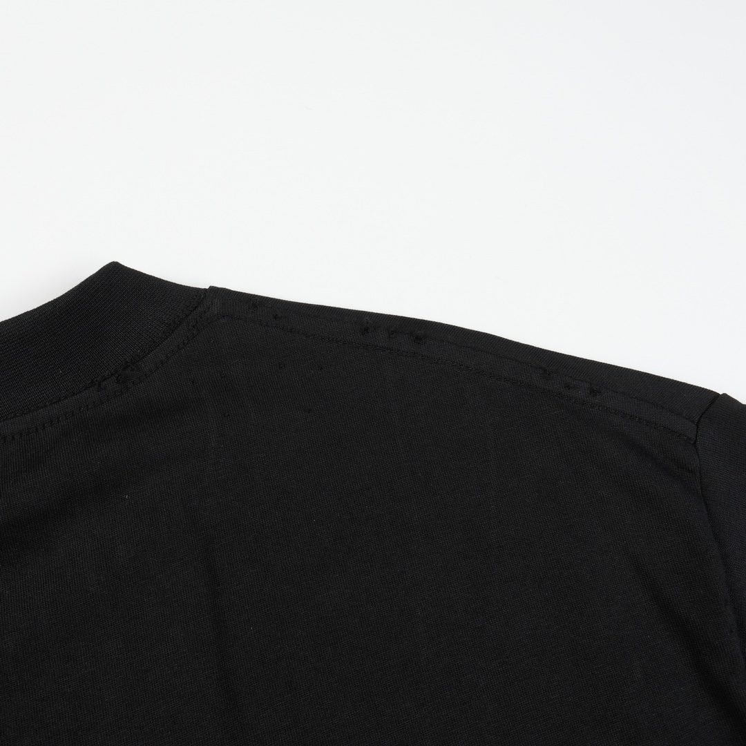 高版本BALENCIAGA/巴黎世家 做旧龟裂反字母印花短袖T恤