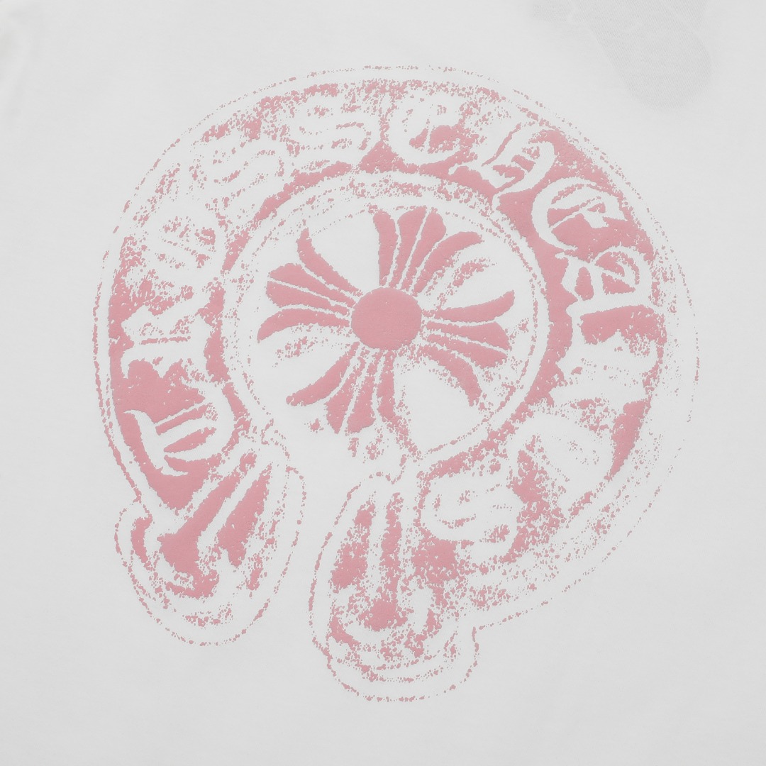 高版本Chrome Hearts 克罗心 涂鸦马蹄发泡印花短袖