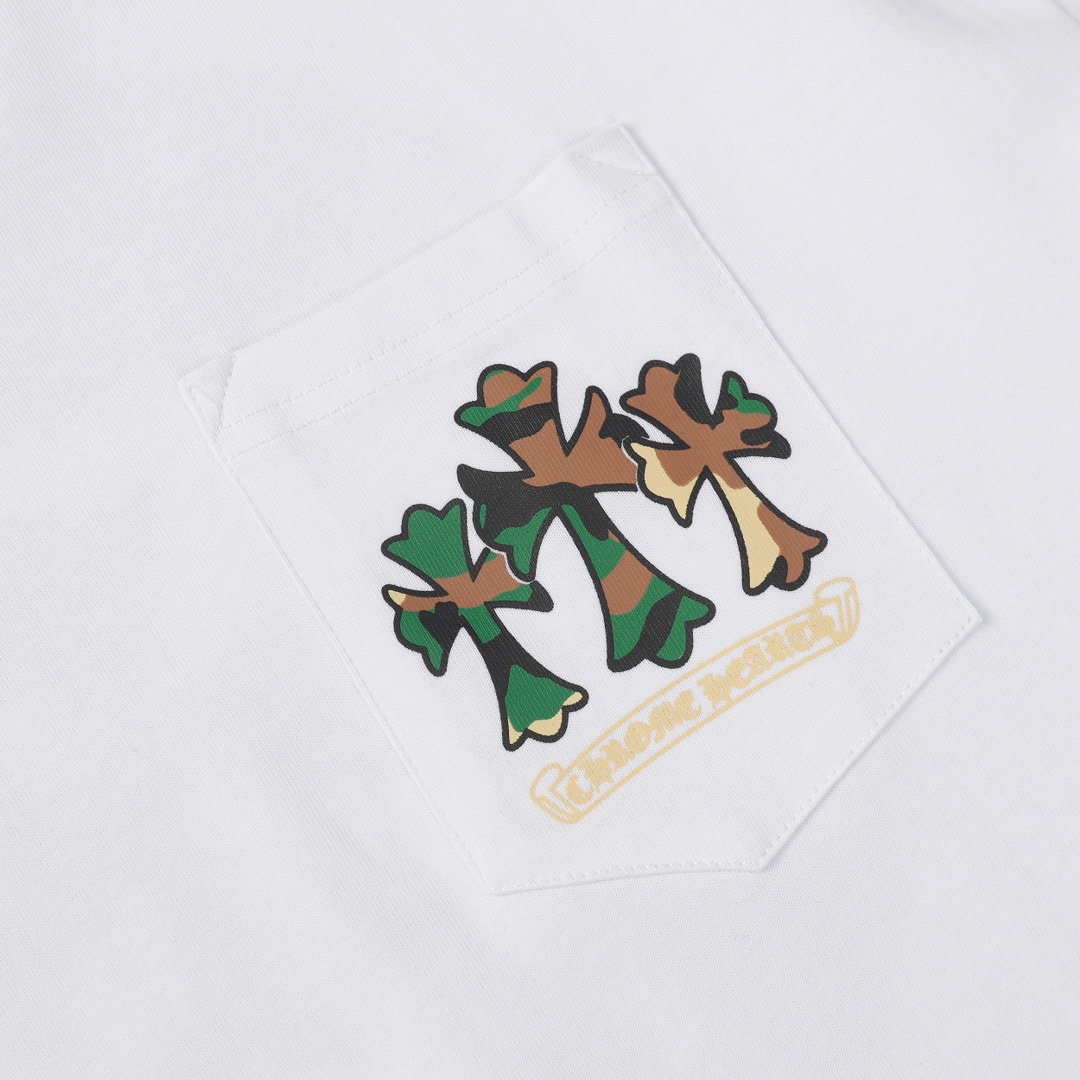 高版本Chrome Hearts 克罗心 迷彩马蹄印花短袖
