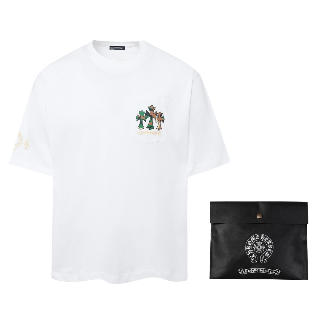 高版本Chrome Hearts 克罗心 迷彩马蹄印花短袖