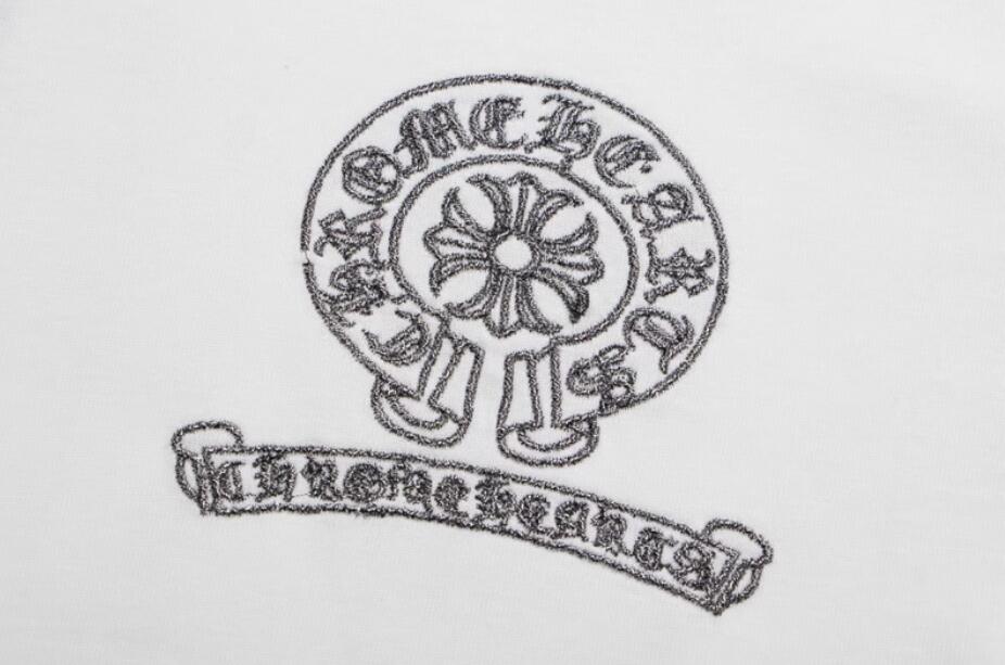 高版本Chrome Hearts克罗心 银线刺绣logo短袖