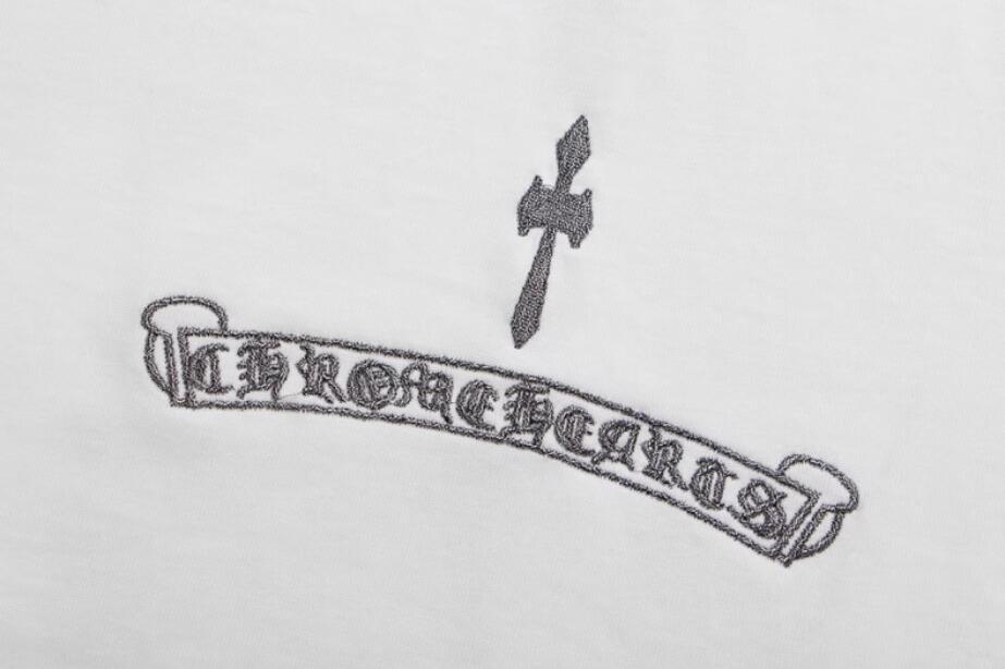 高版本Chrome Hearts克罗心 银线刺绣logo短袖