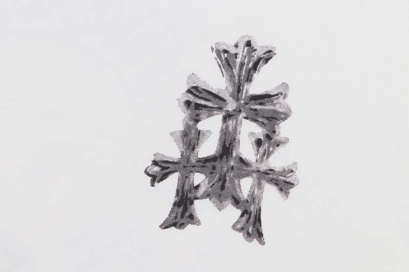 高版本Chrome Hearts克罗心 马蹄十字刺绣皮标短袖