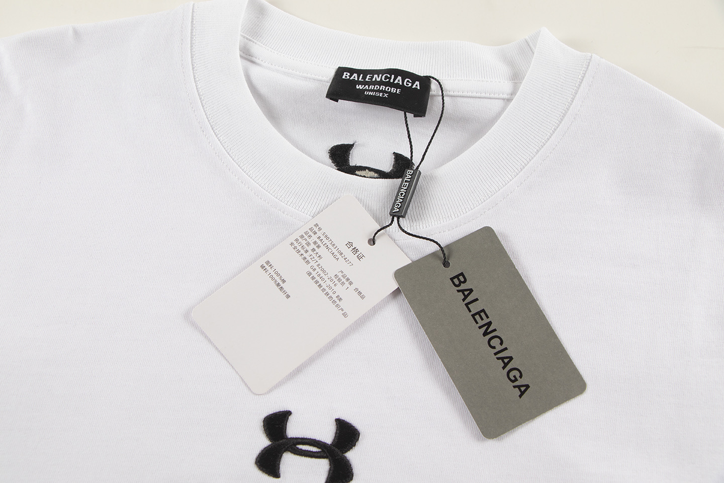 高版本BALENCIAGA/巴黎世家 x安德玛联名款重工刺绣字母短袖T恤