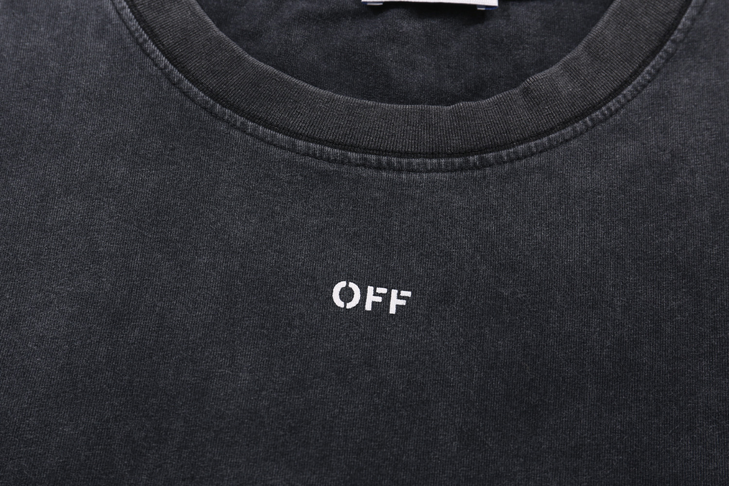 高版本OFF-WHITE 宗教圣母油画箭头印花水洗做旧短袖
