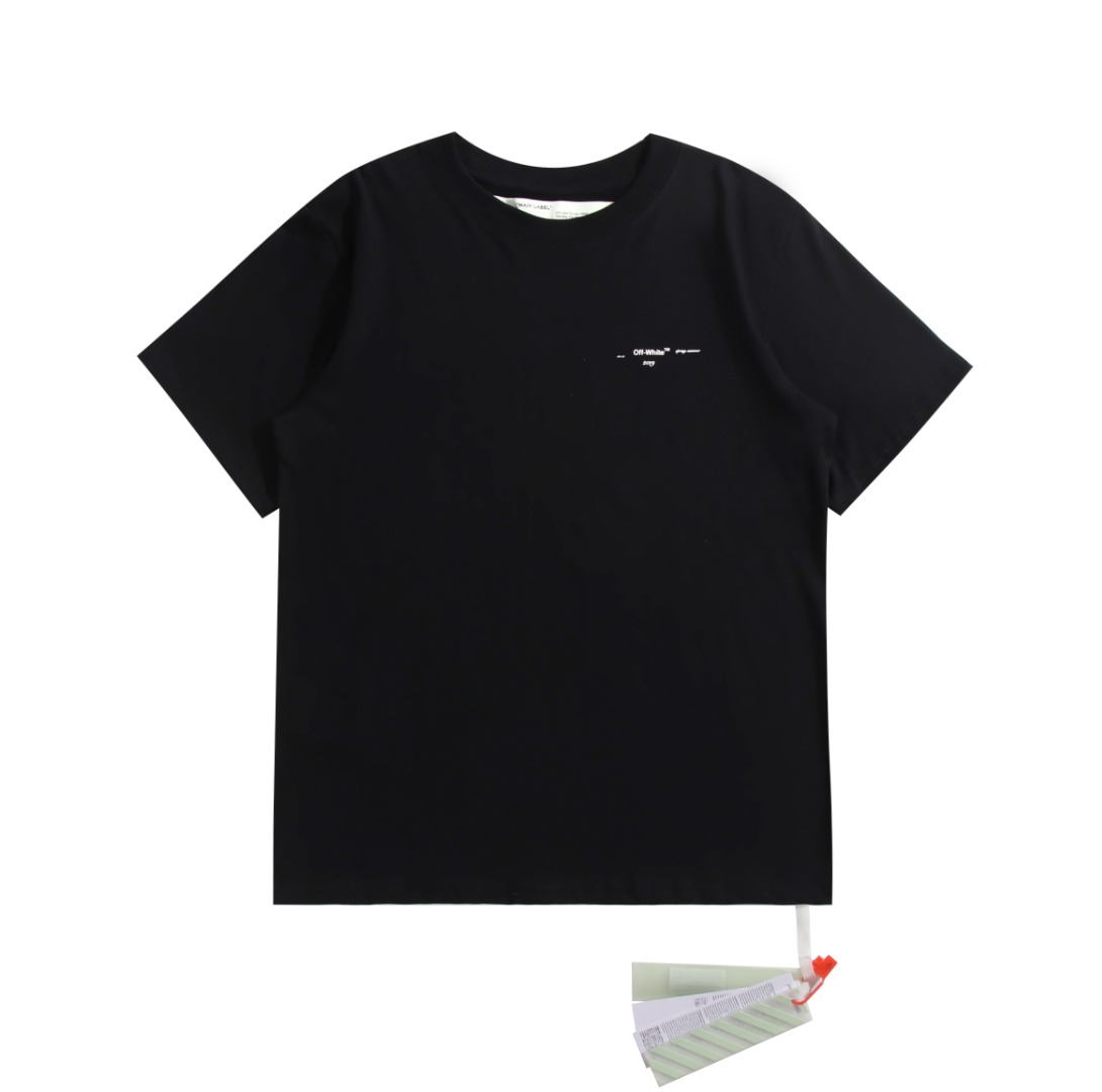 高版本OFF-WHITE C/O VIRGIL ABLOH 19ss水彩莫奈油画箭头短袖T恤