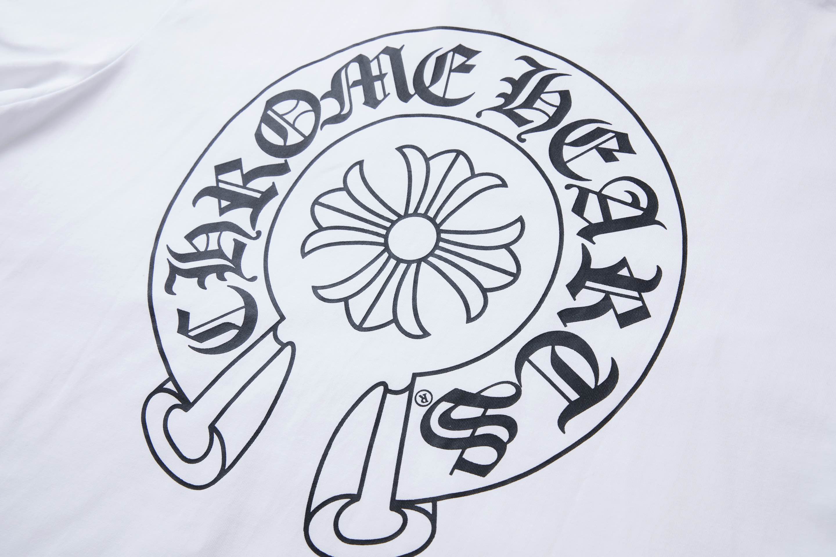高版本Chrome Hearts 克罗心 梵文马蹄印花短袖