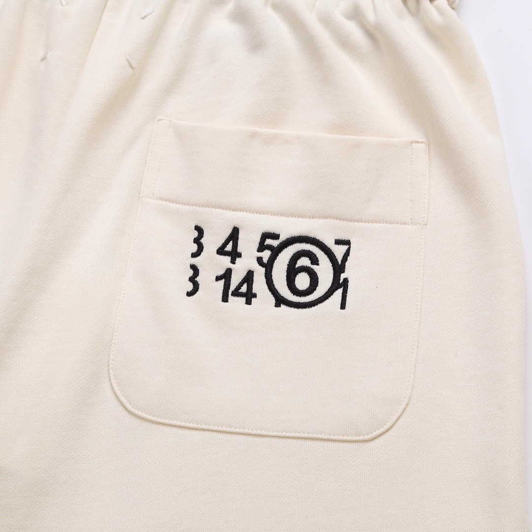 高版本MaisonMargiela/马吉拉 对角数字刺绣短裤