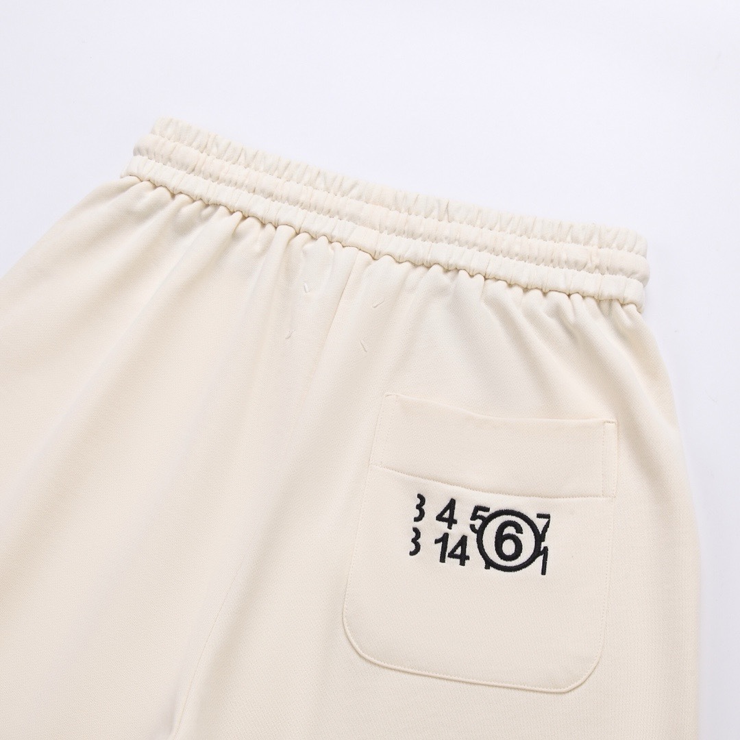 高版本MaisonMargiela/马吉拉 对角数字刺绣短裤