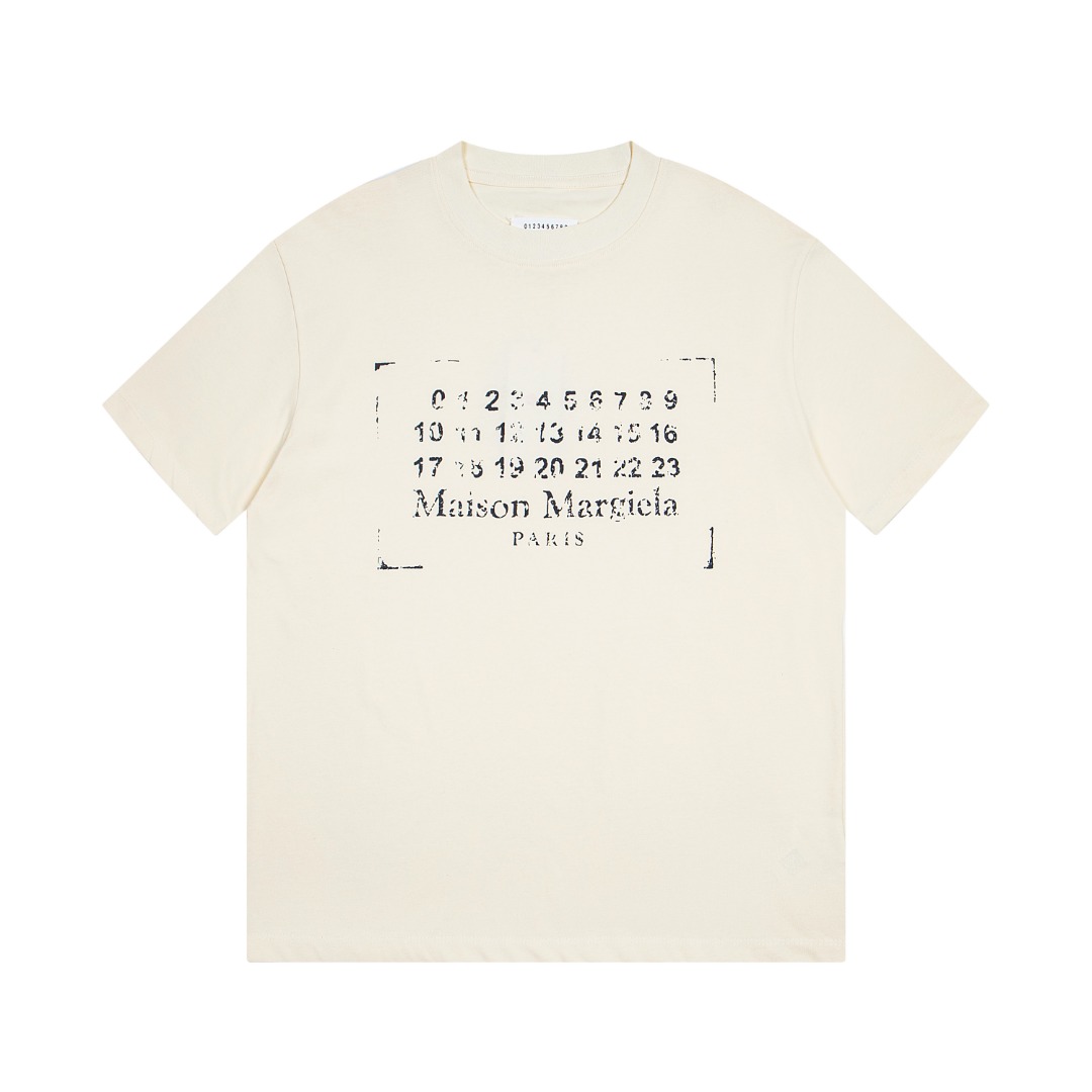 高版本MaisonMargiela/马吉拉 方框数字印花短袖