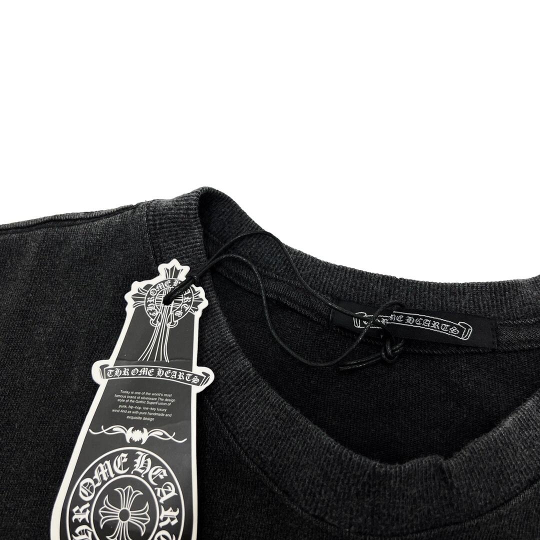 高版本Chrome Hearts克罗心 渐变烫钻梵文洗水做旧短袖