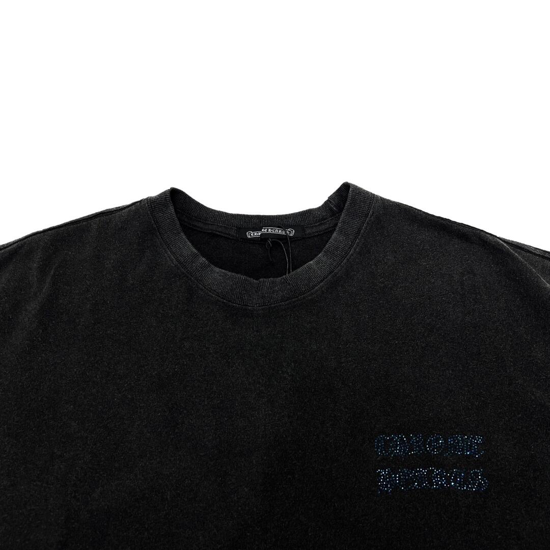 高版本Chrome Hearts克罗心 渐变烫钻梵文洗水做旧短袖