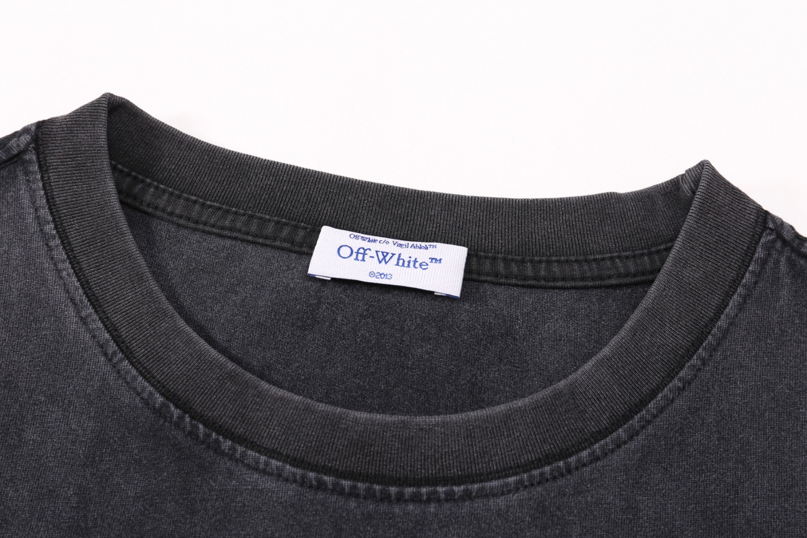 高版本OFF-WHITE 宗教圣母油画印花水洗做旧短袖