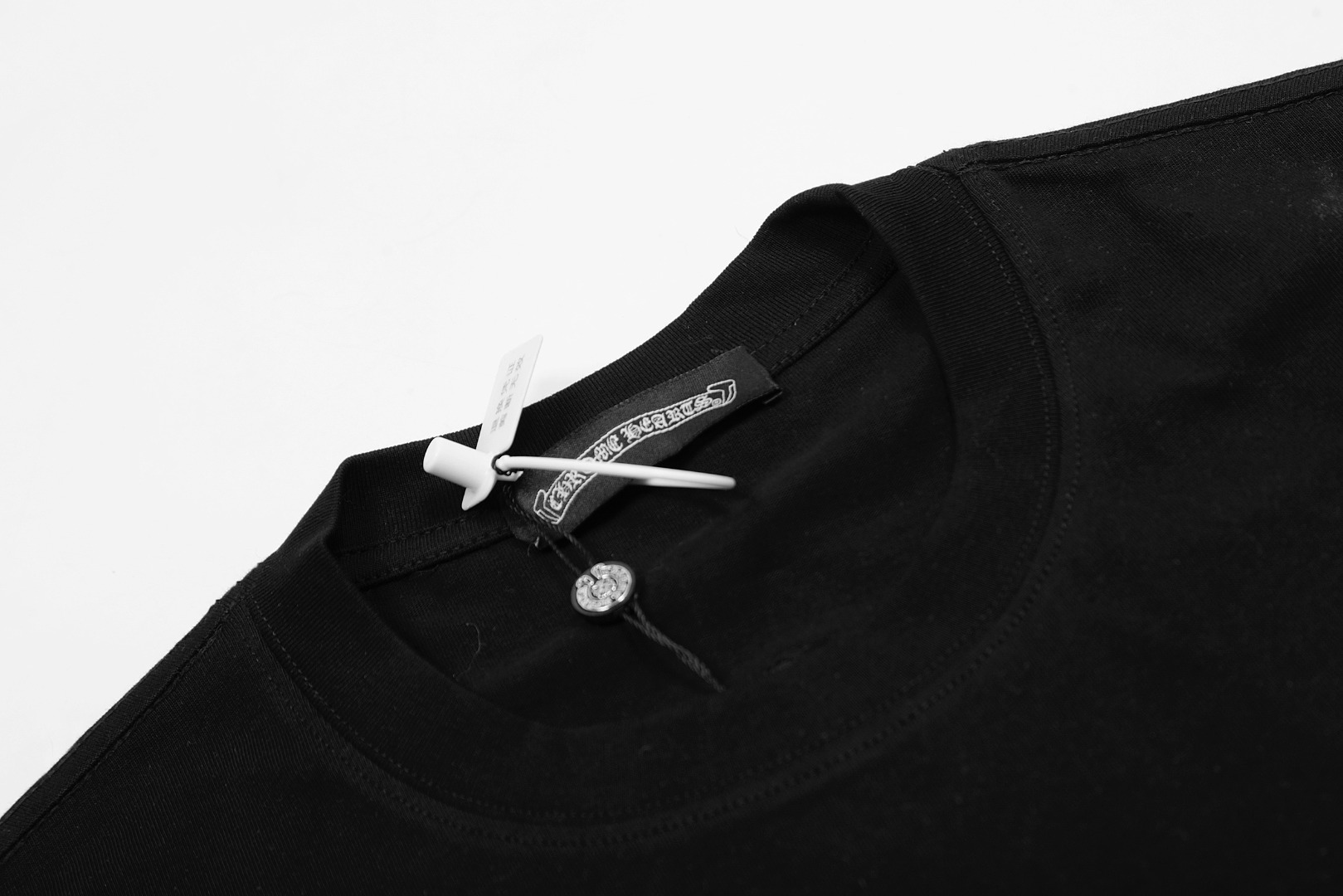 高版本Chrome Hearts克罗心 刺绣皮标马蹄十字短袖