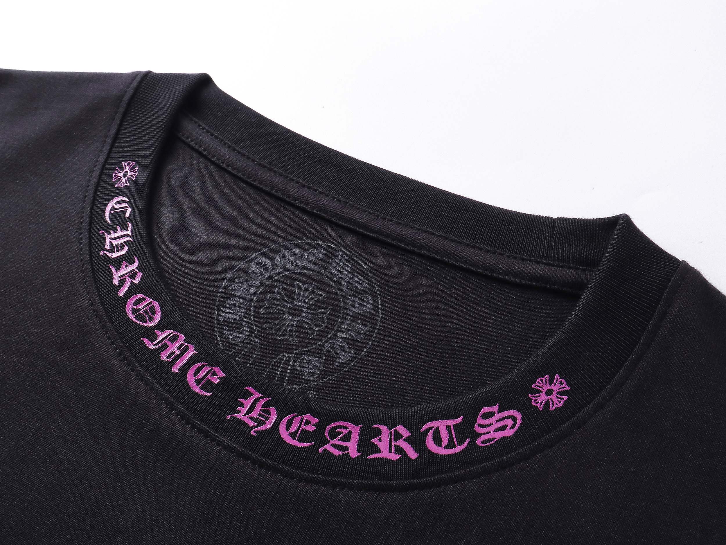 高版本Chrome Hearts克罗心 领口梵文印花短袖