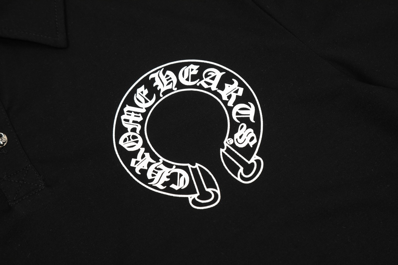 高版本Chrome Hearts克罗心 马蹄印花polo衫-Chinese UA Cheap High Quatity Brand Clothes Bags handbags Sneakers wholesale wholesaler seller from China Factory suppliers Fashion Clothing Shoes best Quality Beautiful Price 高版本Chrome Hearts克罗心 马蹄印花polo衫